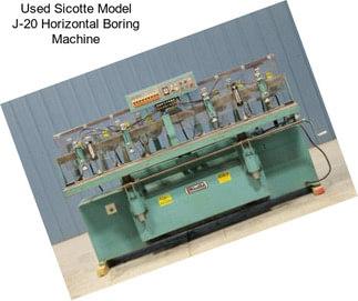 Used Sicotte Model J-20 Horizontal Boring Machine