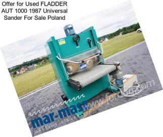 Offer for Used FLADDER AUT 1000 1987 Universal Sander For Sale Poland