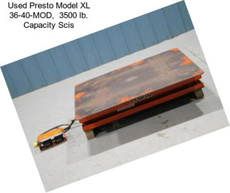 Used Presto Model XL 36-40-MOD,  3500 lb. Capacity Scis