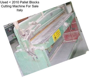 Used < 2010 Pallet Blocks Cutting Machine For Sale Italy