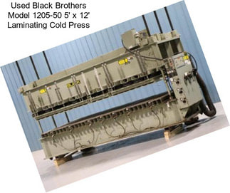 Used Black Brothers Model 1205-50 5\' x 12\' Laminating Cold Press