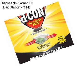 Disposable Corner Fit Bait Station - 3 Pk