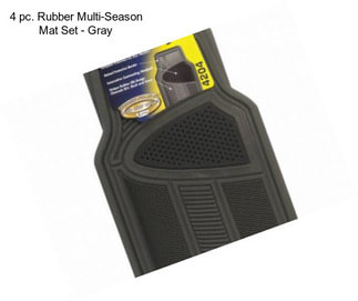 4 pc. Rubber Multi-Season Mat Set - Gray