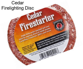 Cedar Firelighting Disc