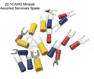 22-10 AWG Minipak Assorted Terminals Spade