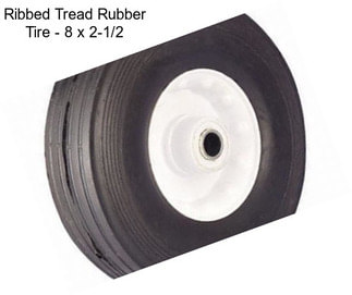 Ribbed Tread Rubber Tire - 8 x 2-1/2