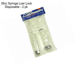 35cc Syringe Luer Lock Disposable - 2 pk