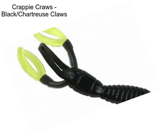 Crappie Craws - Black/Chartreuse Claws