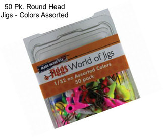 50 Pk. Round Head Jigs - Colors Assorted