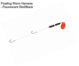 Floating Worm Harness - Fluorescent Red/Black