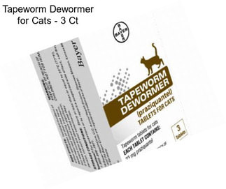 Tapeworm Dewormer for Cats - 3 Ct