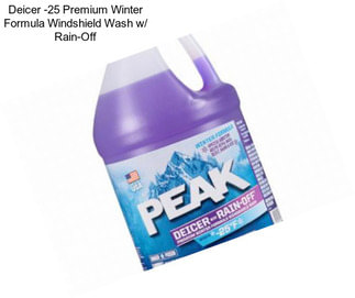 Deicer -25 Premium Winter Formula Windshield Wash w/ Rain-Off