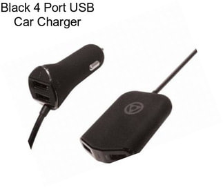 Black 4 Port USB Car Charger