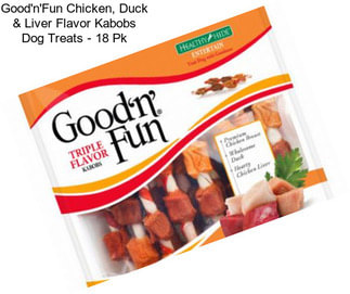 Good\'n\'Fun Chicken, Duck & Liver Flavor Kabobs Dog Treats - 18 Pk