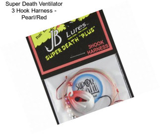 Super Death Ventilator 3 Hook Harness - Pearl/Red