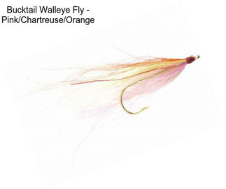 Bucktail Walleye Fly - Pink/Chartreuse/Orange