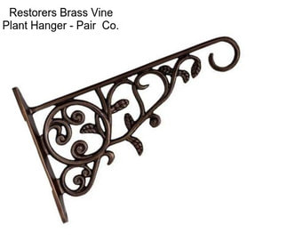 Restorers Brass Vine Plant Hanger - Pair  Co.