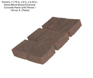 Domino 11.75 in. x 6 in. x 2.25 in. Sierra Blend Brown/Charcoal Concrete Paver (240 Pieces / 120 sq. ft. / Pallet)