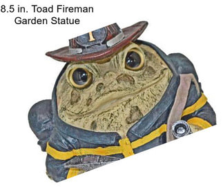 8.5 in. Toad Fireman Garden Statue