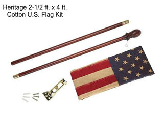 Heritage 2-1/2 ft. x 4 ft. Cotton U.S. Flag Kit