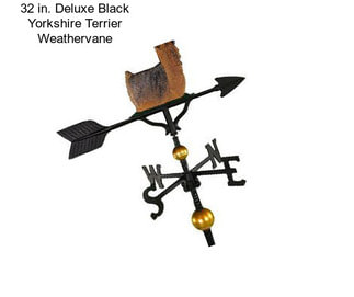 32 in. Deluxe Black Yorkshire Terrier Weathervane