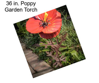 36 in. Poppy Garden Torch