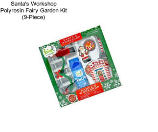 Santa\'s Workshop Polyresin Fairy Garden Kit (9-Piece)