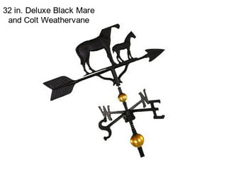 32 in. Deluxe Black Mare and Colt Weathervane