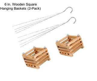 6 in. Wooden Square Hanging Baskets (2-Pack)