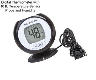 Digital Thermometer with 10 ft. Temperature Sensor Probe and Humidity