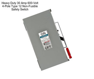 Heavy Duty 30 Amp 600-Volt 4-Pole Type 12 Non-Fusible Safety Switch