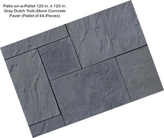 Patio-on-a-Pallet 120 in. x 120 in. Gray Dutch York-Stone Concrete Paver (Pallet of 44-Pieces)