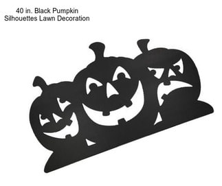 40 in. Black Pumpkin Silhouettes Lawn Decoration