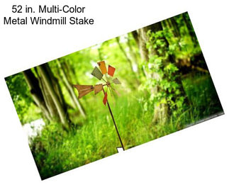 52 in. Multi-Color Metal Windmill Stake