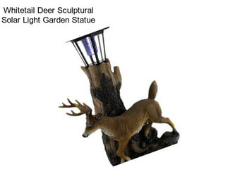 Whitetail Deer Sculptural Solar Light Garden Statue