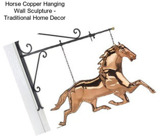 Horse Copper Hanging Wall Sculpture - Traditional Home Decor