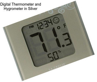 Digital Thermometer and Hygrometer in Silver