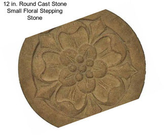 12 in. Round Cast Stone Small Floral Stepping Stone