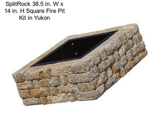 SplitRock 38.5 in. W x 14 in. H Square Fire Pit Kit in Yukon