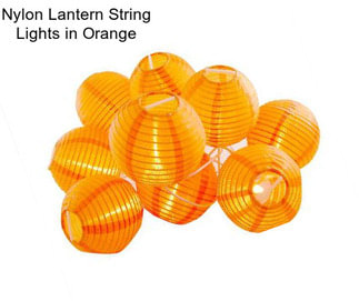 Nylon Lantern String Lights in Orange
