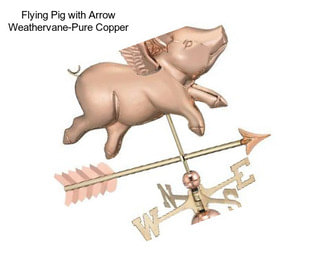 Flying Pig with Arrow Weathervane-Pure Copper