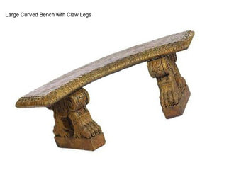 Large Curved Bench with Claw Legs