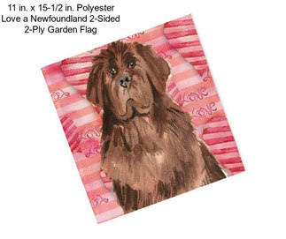 11 in. x 15-1/2 in. Polyester Love a Newfoundland 2-Sided 2-Ply Garden Flag