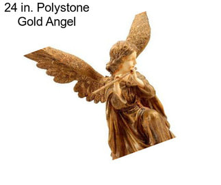 24 in. Polystone Gold Angel