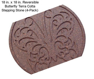 18 in. x 18 in. Reversible Butterfly Terra Cotta Stepping Stone (4-Pack)