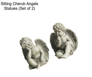 Sitting Cherub Angels Statues (Set of 2)