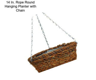 14 In. Rope Round Hanging Planter with Chain