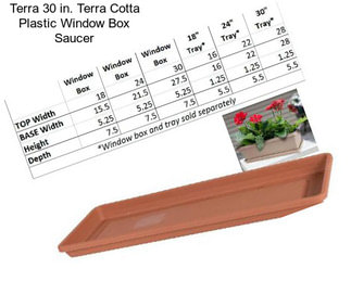 Terra 30 in. Terra Cotta Plastic Window Box Saucer