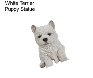 White Terrier Puppy Statue