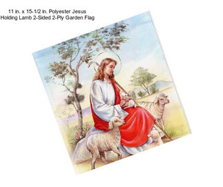 11 in. x 15-1/2 in. Polyester Jesus Holding Lamb 2-Sided 2-Ply Garden Flag